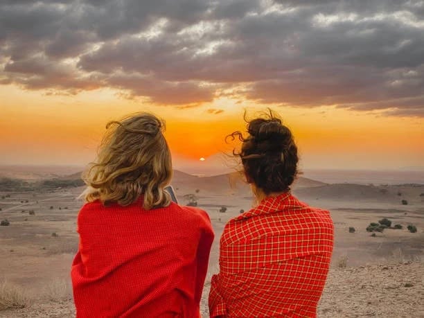Guests enjoying a private safari in Tanzania
